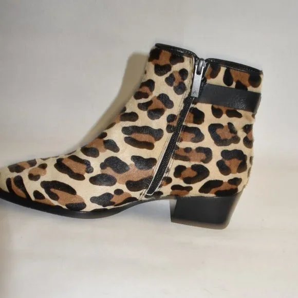 New! Aquatalia Faria Leopard Print Weatherproof Bootie Size 10 DD274C